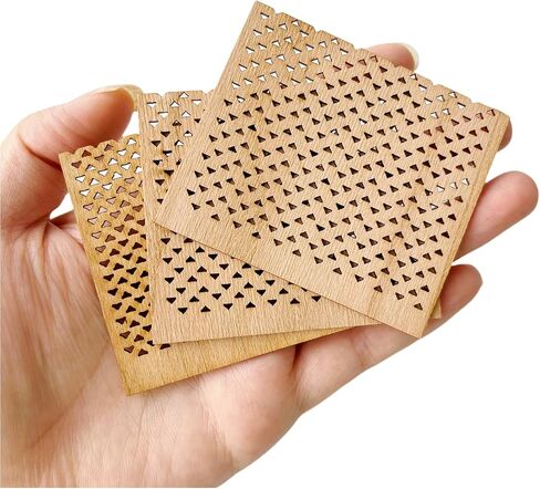 6Pcs 2.75x2.36 Inch Wooden Candle Wicks for DIY Candle Making Craft Wide Wooden Wicks for Candle Making Natural Wood Rectangle Candle Cores for DIY Candles in Saudi Arabia