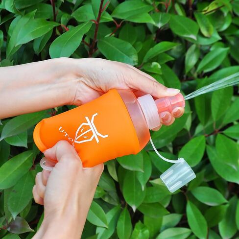 UTOBEST Soft Flask Collapsible Running Water Bottle, Flexible TPU Folding Running Flask for Hydration Pack, Soft Flask Running Bottles for Hiking Cycling in Kuwait