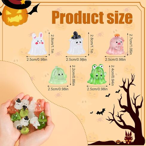30pcs Halloween Mini Resin Animal, Tiny Small Figurine Animal Decor with Dinosaur 6 Styles for Micro Landscape Aquarium Dollhouse Miniature Accessories Potted Plant Birthday Cake in Saudi Arabia