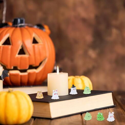 30pcs Halloween Mini Resin Animal, Tiny Small Figurine Animal Decor with Dinosaur 6 Styles for Micro Landscape Aquarium Dollhouse Miniature Accessories Potted Plant Birthday Cake in Saudi Arabia