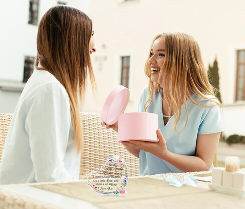 WaaHome أفضل هدايا صديق للنساء، هدايا الصداقة للأصدقاء الإناث، تذكار صديق الزهور ووزن الورق، هدايا عيد الميلاد لأفضل الأصدقاء الإناث النساء in Kuwait