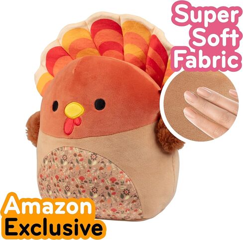Squishmallows Original 10-Inch Gobrianna The Turkey - Official Jazwares Plush - Collectible Soft & Squishy Turkey Stuffed Animal Toy - Add to Your Squad - Gift for Kids, Girls & Boys in Saudi Arabia