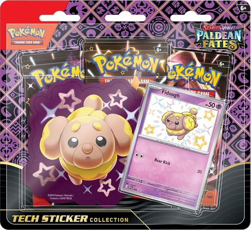 بوكيمون TCG: القرمزي والبنفسجي: الأقدار البالديانية: مجموعة ملصقات TECH - Shiny Fidough in Saudi Arabia