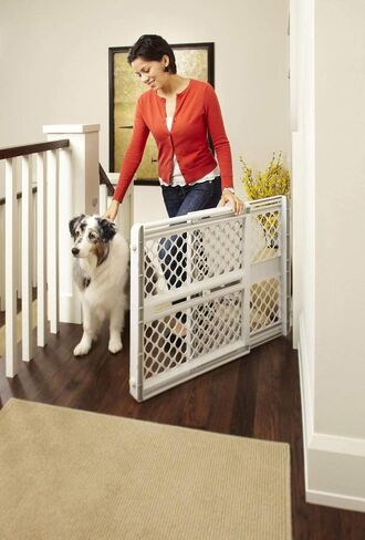 Toddleroo by North States - Supergate Ergo Baby Gate: Plastic Baby Gate for Stairs & Doorways - Adjustable Indoor Safety Gate - Made in USA - 26 to 42 Inches Wide - 26 Inches Tall - Sand in Kuwait