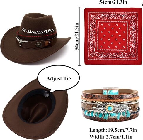 Western Cowgirl Costume for Women Cowboy Tassel Vest for Women Outfit with Hat Bandana Necklace in Saudi Arabia