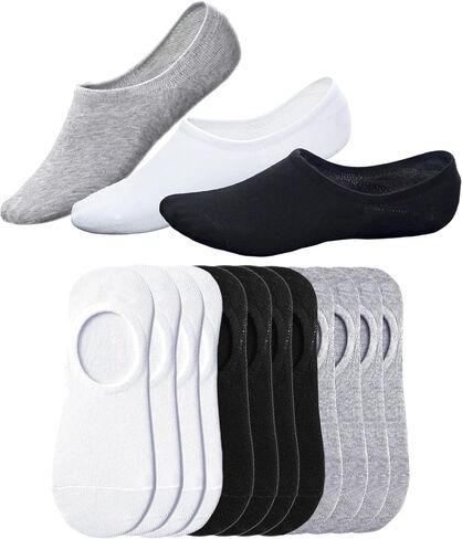 RICHBULL 12 Pairs of No Show Socks for Women & Men - Low Cut, Breathable, Casual, Thin, Non-Slip in Saudi Arabia
