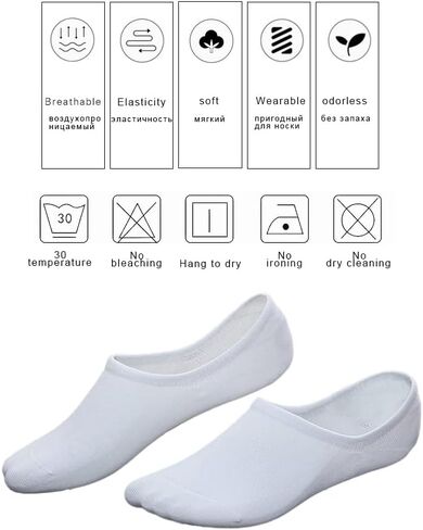 RICHBULL 12 Pairs of No Show Socks for Women & Men - Low Cut, Breathable, Casual, Thin, Non-Slip in Saudi Arabia