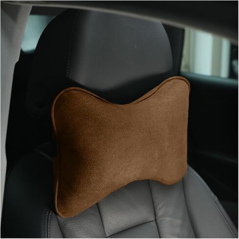 Car Neck Pillow, Soft Comfortable Memory Foam Auto Headrest Pillow Cushion with Adjustable Strap, Breathable Ergonomic Design Car Neck Pain Relief Cushion, Universal for Vehicles (Black) in Kuwait