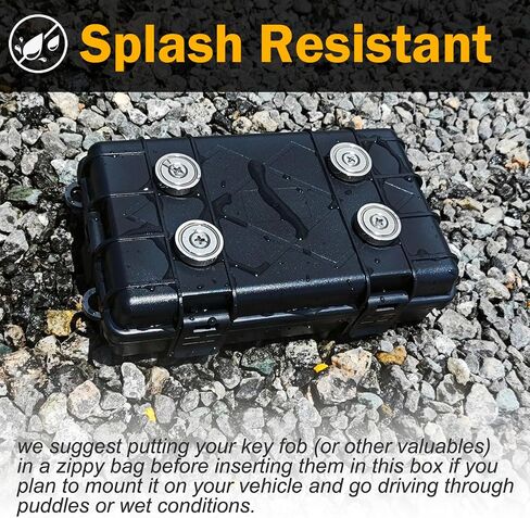 Magnetic Key Holder Under Car,Weatherproof Magnetic Key Box Under Car,Hide a Key Magnetic Key Box,Hidden Key Holder Magnetic Key Hider Outdoor 【Splash Resistant】 in Kuwait
