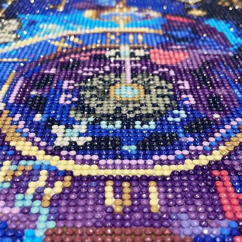 MXJSUA Fantasy Dream Catcher Clock الماس مجموعات الرسم الفني للبالغين، فراشة الزهور 5D مجموعات الفن الماس، الخيال حلم الماسك الحفر الكامل الماس النقاط اللوحة مع جوهرة الفن ديكور 12X16 بوصة in Saudi Arabia