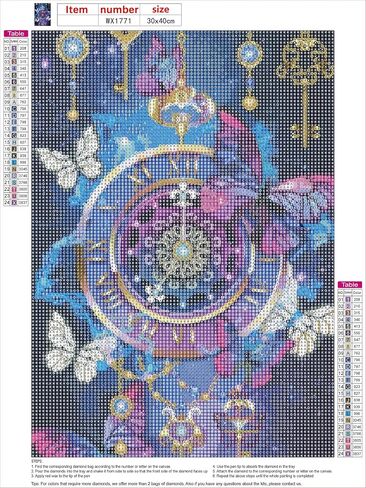 MXJSUA Fantasy Dream Catcher Clock الماس مجموعات الرسم الفني للبالغين، فراشة الزهور 5D مجموعات الفن الماس، الخيال حلم الماسك الحفر الكامل الماس النقاط اللوحة مع جوهرة الفن ديكور 12X16 بوصة in Saudi Arabia