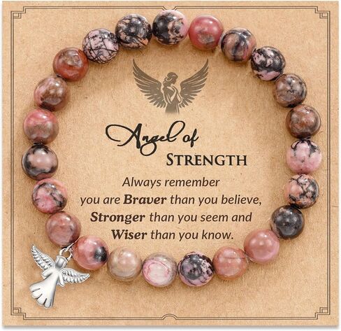 Strength Angel Bracelet Inspirational Gifts for Women, Encouragement Spiritual Jewelry Cheer Up Gifts for Women Friends Sisters in Saudi Arabia