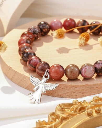 Strength Angel Bracelet Inspirational Gifts for Women, Encouragement Spiritual Jewelry Cheer Up Gifts for Women Friends Sisters in Saudi Arabia