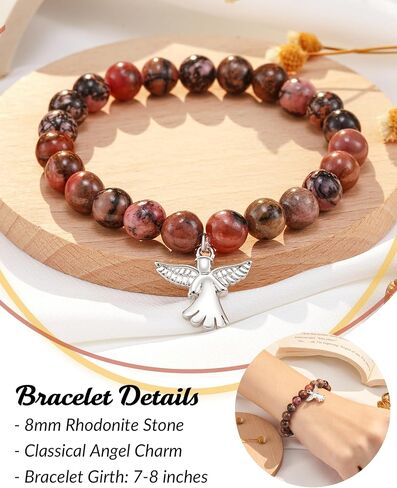 Strength Angel Bracelet Inspirational Gifts for Women, Encouragement Spiritual Jewelry Cheer Up Gifts for Women Friends Sisters in Saudi Arabia