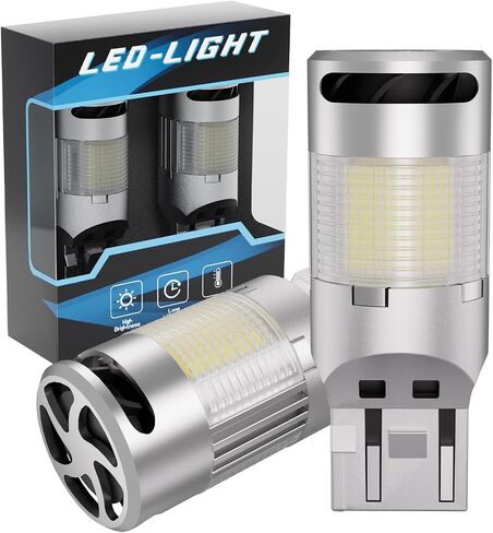 3156 3157 LED Tail Reverse Light Bulb Automotive Backup Light Bulbs, CANBUS Error Free Xenon White with Turbo Fan,Anti Hyper Flash Built-in Resistor Adapter CK&Standard Socket, Pack of 2 in Saudi Arabia