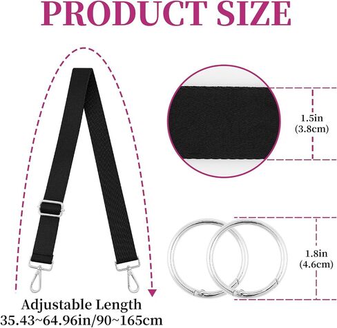ZOOEASS Replacement Crossbody Strap for Bogg Bag, 1.5" Wide Adjustable Shoulder Straps for Handbags Bogg Tote Accessories（S(R)-Colour 2） in Kuwait