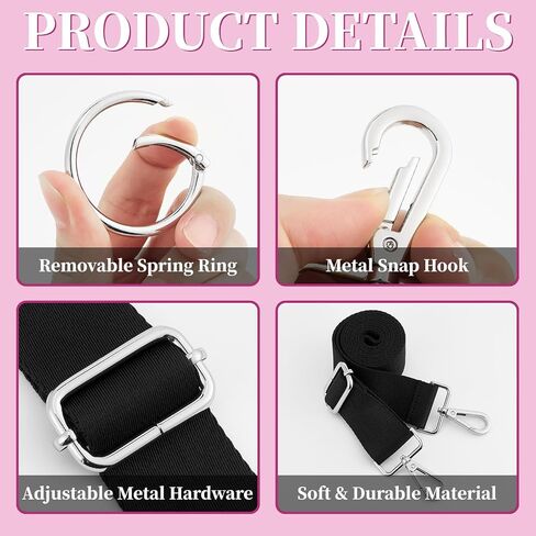 ZOOEASS Replacement Crossbody Strap for Bogg Bag, 1.5" Wide Adjustable Shoulder Straps for Handbags Bogg Tote Accessories（S(R)-Colour 2） in Kuwait