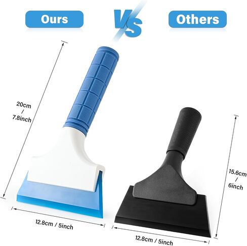 Gomake 2PCS Small Rubber Squeegee Window Shower Squeegee,Auto Water Blade Squeegee for Shower Glass Door,Car Windshield, Window, Mirror, Bathroom,Countertop Cleaning (Black) in Kuwait