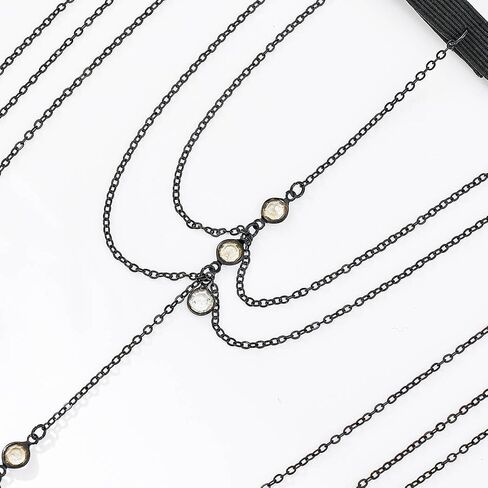 Florry Leg Chain Sexy Thigh Chains Jewelry for Women Elastic Leg Garters Crystal Body Thigh Chains for Party Festival Wedding in Saudi Arabia