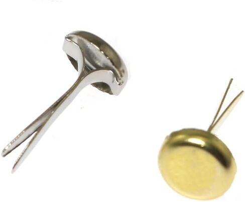 RLECS 200PCS Mini Metal Thumbtacks Gold and Silver 100 Each for DIY Crafts Scrapbooking Card Making Photo Display Ribbon Office (8x20mm) in Saudi Arabia