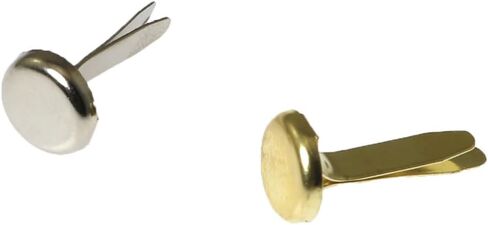 RLECS 200PCS Mini Metal Thumbtacks Gold and Silver 100 Each for DIY Crafts Scrapbooking Card Making Photo Display Ribbon Office (8x20mm) in Saudi Arabia