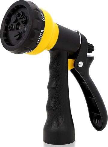 NEXCOVER Garden Hose Nozzle Sprayer - 7 Adjustable Watering Patterns Nozzle for Water Hose, Non-Slip Garden Spray Nozzle Hose Attachment for Car Washing, Watering Plants, Pets Showering,Lawns Cleaning in Saudi Arabia