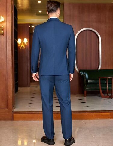 COOFANDY Men's 2 Piece Double Breasted Suits Slim Fit Tuxedo Jacket and Dress Pants Set for Wedding Business Prom in Saudi Arabia