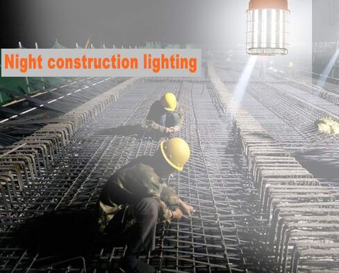100 واط LED ضوء العمل المؤقت 5000K 13000Lm أضواء محمولة بسلك خارجي مع واقي من الفولاذ المقاوم للصدأ وخطاف لإضاءة موقع العمل في رصيف المناجم، IP65 مقاوم للغبار، التوصيل والتشغيل in Saudi Arabia