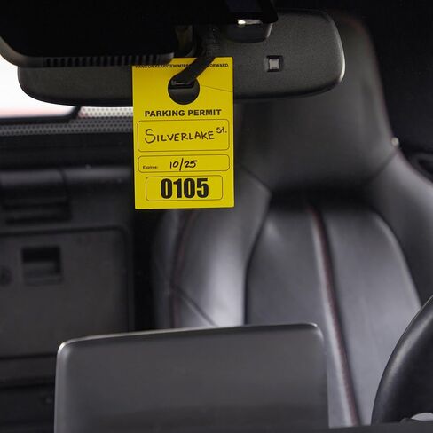 Stockroom Plus 500-Pack Yellow Parking Permit Hang Tag for Car Rearview Mirrors, Bulk Blank Temporary Passes Placards Numbered 0001-0500 for Events, Business, Office (3.15x4.75 in) in Saudi Arabia