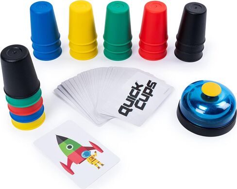 Quick Cups، Match 'n' Stack، لعبة عائلية لتكديس الأكواب للأطفال من سن 6 سنوات فما فوق، من Spin Master Games in Saudi Arabia