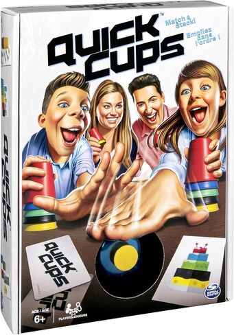 Quick Cups، Match 'n' Stack، لعبة عائلية لتكديس الأكواب للأطفال من سن 6 سنوات فما فوق، من Spin Master Games in Saudi Arabia