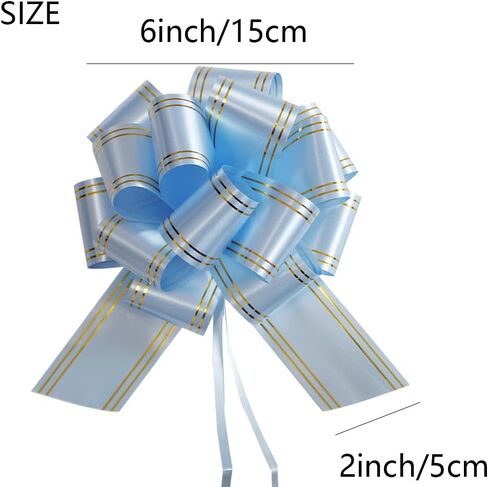 LHMTFCYY 6pcs pull bows,Bows for Gift Wrapping,6inch Pull Bows suitable for Christmas,Valentine's Day,birthday parties,flower baskets,bouquets,festivals and other decorations (dark blue) in Saudi Arabia