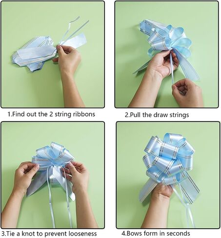 LHMTFCYY 6pcs pull bows,Bows for Gift Wrapping,6inch Pull Bows suitable for Christmas,Valentine's Day,birthday parties,flower baskets,bouquets,festivals and other decorations (dark blue) in Saudi Arabia