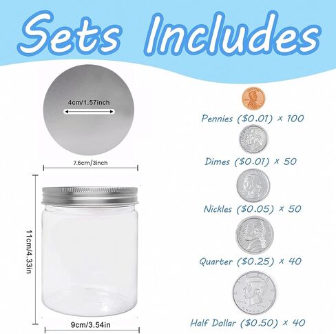 Play Money Coins for Kids, Fake Money Coins with Coin Jar, Realistic Teaching Pretend Fake Money Coins Set, Plastic Toy Prop Fake Money Coins for Kids Learning Education Party, 250pcs in Kuwait