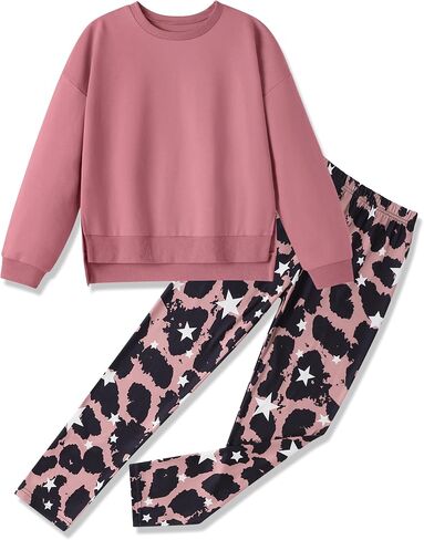 Girl Clothes Sweatshirt Pullover Leggings Tracksuits Outfit 2PC Girls Clothes Size 6-14 in Kuwait