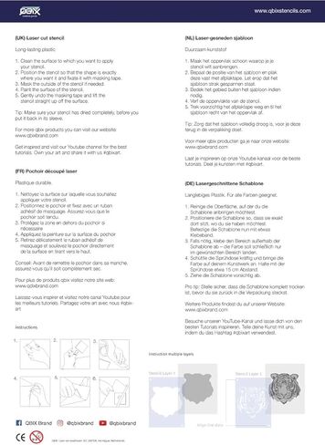 استنسل زهرة QBIX - زهور ألوها - A4 - استنسل DIY صديق للأطفال قابل لإعادة الاستخدام للرسم والخبز والحرف اليدوية والجدار والأثاث in Kuwait