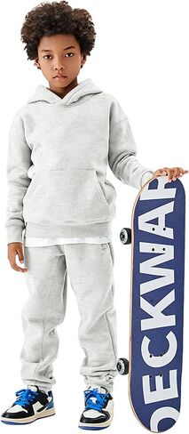Flygo Girls Boys Fleece 2 Piece Outfits Pants Set Hoodies Sweatshirt and Jogger Sweatpants in Saudi Arabia