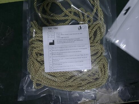 5mm Gold Cord String for Sweing, 59 Feet Decorative Twisted Gold Rope 3-Ply Polyester Braided Trim String Thread for Home Upholstery Curtain Tieback Graduation Honor Cord DIY Crafts Making Decorations in Saudi Arabia