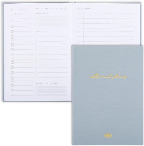 Aesthetic Daily Planner And Notebook With Hourly Schedule - Modern Hardcover To do List Notepad to Easily Organize Your Work Tasks And Appointments - The Perfect Book for School & Office Supplies in Kuwait