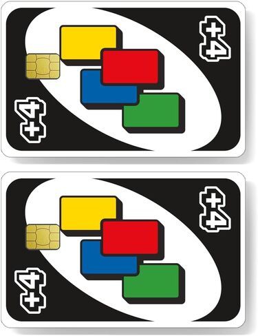 +4 Credit Card Skins Sticker for Transportation Key, Debit, Credit Card Covering Personalizing Bank Card Slim, Waterproof Vinyl Skins Uno +4 Decal Credit Card Sticker for Small Chip in Saudi Arabia