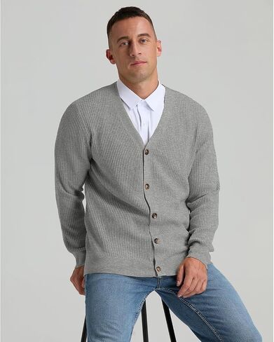 RQP Men's Cardigan Sweaters Long Sleeve V-Neck Sweaters Slim Fit Casual Buttons Down Knitted Sweaters in Saudi Arabia