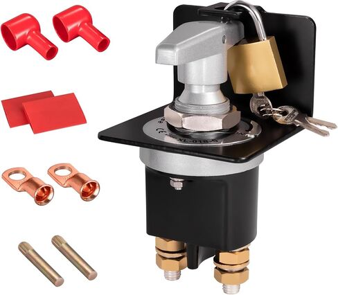 Spurtar Battery Disconnect Switch with Lock-Out Plate 500A High Current Battery Cut Off Switch 12V 24V 36V Kill Switch for Car Truck Winch RV Boat Backhoe Tractor Motorhome Hot Rods in Kuwait