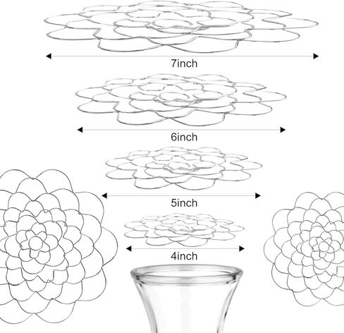 4 قطع من حامل ترتيب الزهور و8 قطع من مشابك التثبيت، أداة ضفدع لشبكة الزهور، أداة ترتيب الأسلاك بغطاء إدراج الأزهار للمزهرية وباقات سيقان الزهور ومستلزمات ترتيب النباتات in Kuwait