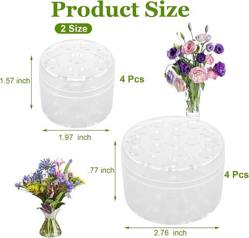 CYEAH 8 Pcs Spiral Ikebana Stem Holder, Spiral Flower Stem Holders for Flowers, Sprial Bouquet Twister for Flower Arrangement,Spiral Stem Holder for Vases Decor(S+L) in Saudi Arabia