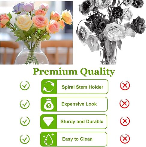 CYEAH 8 Pcs Spiral Ikebana Stem Holder, Spiral Flower Stem Holders for Flowers, Sprial Bouquet Twister for Flower Arrangement,Spiral Stem Holder for Vases Decor(S+L) in Saudi Arabia