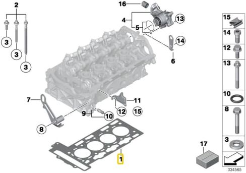 غطاء أسطوانة المحرك حشية الختم 0,90 مللي متر 11127560276 11127586907 11127595138 لـ N13 N14 N18 F20 F30 R55 R57 R58 R59 R60 R61 in Kuwait