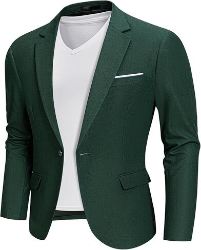 MrSure Men’s Linen Blazer, Lightweight Casual Sport Coats, Solid Slim Fit Suit Jacket for Daily in Saudi Arabia