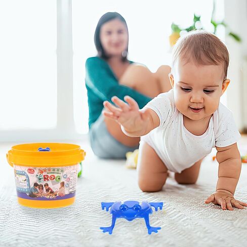 Toyvian 12pcs Jumping Frog Toy Assorted Colors Jumping Frogs Finger Pressing Bouncing Frog Toys for Kids Party Favors Easter Birthdays in Kuwait