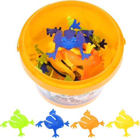 Toyvian 12pcs Jumping Frog Toy Assorted Colors Jumping Frogs Finger Pressing Bouncing Frog Toys for Kids Party Favors Easter Birthdays in Kuwait