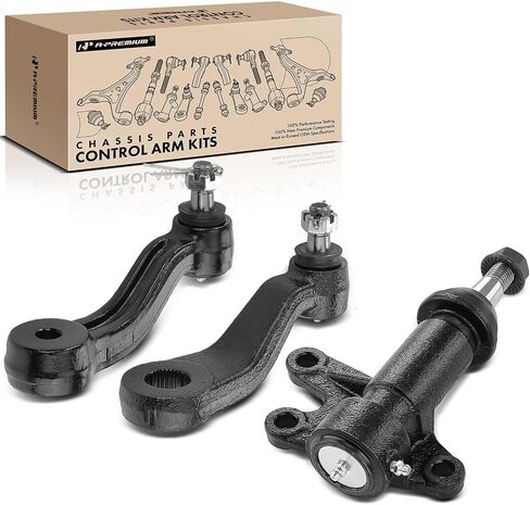 A-Premium Set of 3, Idler Arm and Bracket, Pitman Arm, Compatible with Chevrolet & Cadillac - 1993-2000 - Silverado 1500, Tahoe, Blazer, C1500/C2500/K1500/K2500 (Suburban), C3500, K3500, Escalade in Saudi Arabia